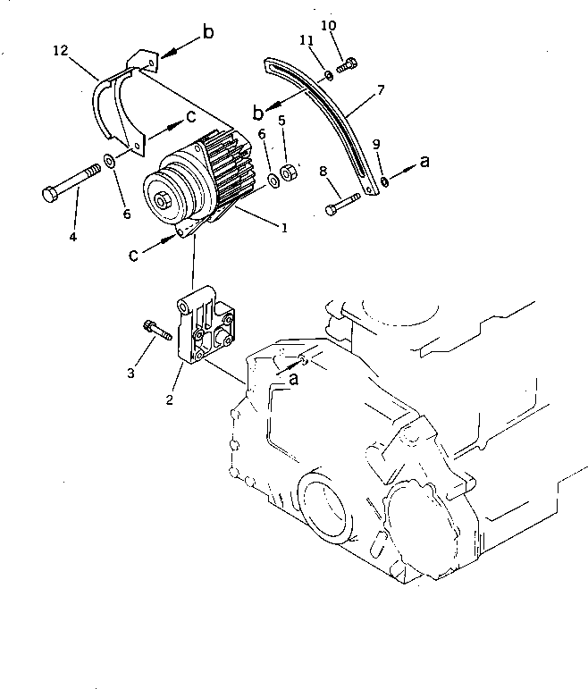 Engines Komatsu / 6D125-1J S/N 10001-UP(6d125-ar) / ALTERNATOR AND MOUNTING (13A)(180010 : 0601)