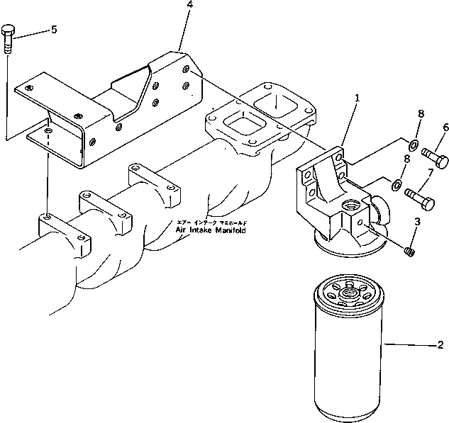 Engines Komatsu / 6D125-1K S/N 10001-UP(6d125-ic) / LUBRICATING OIL FILTER AND MOUNTING(090020 : 0311)