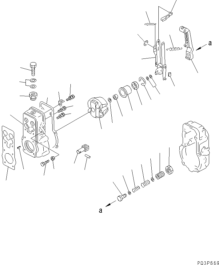 Engines Komatsu / 6D125-1K S/N 10001-UP(6d125-ic) / FUEL INJECTION PUMP (GOVERNOR) (1/2)(120150 : 0463)