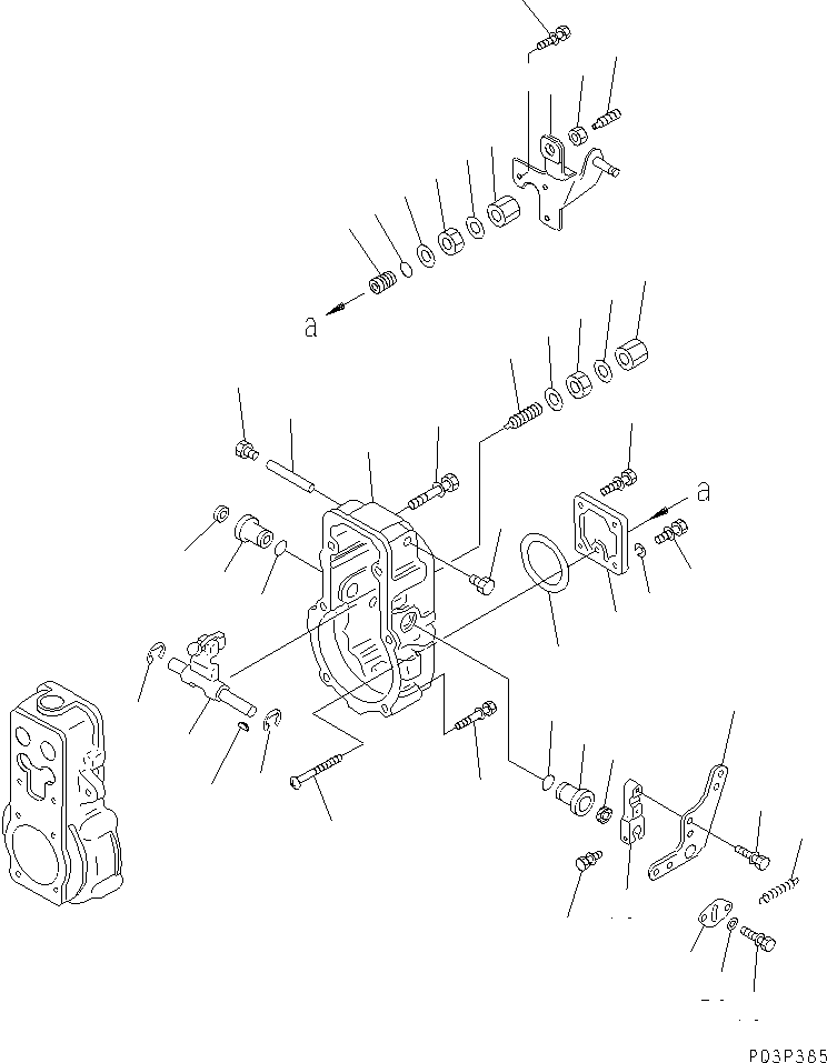Engines Komatsu / 6D125-1K S/N 10001-UP(6d125-ic) / FUEL INJECTION PUMP (GOVERNOR) (2/2) (WITH TURBOCHARGER)(120180 : 0468)