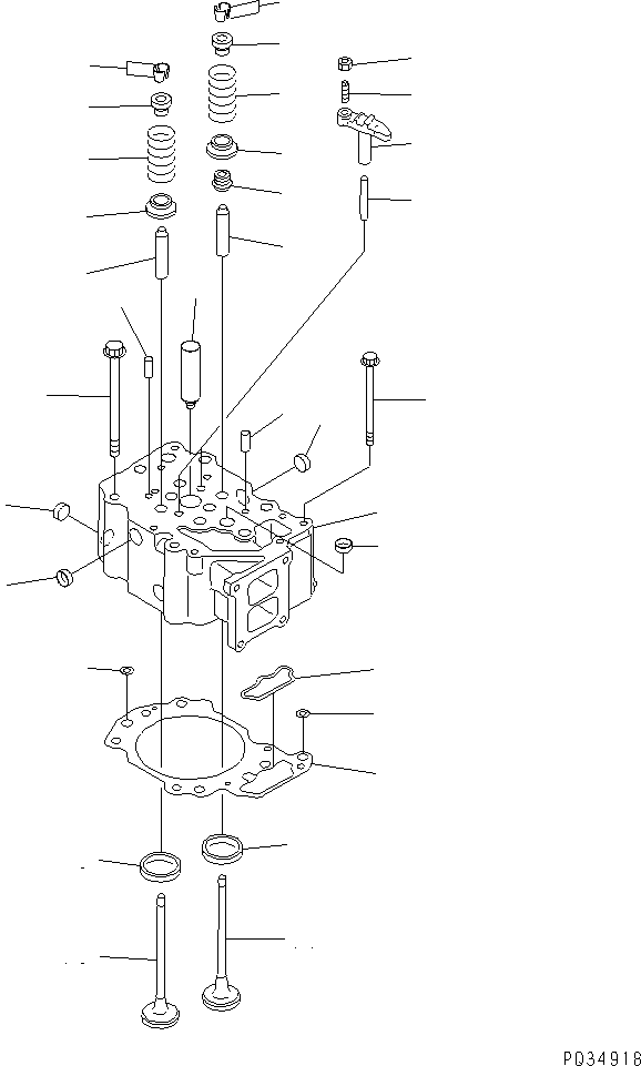 Engines Komatsu / 6D125-1AB S/N 10276-UP(6d125-kc) / CYLINDER HEAD(#24781-)(030020 : 0101A)