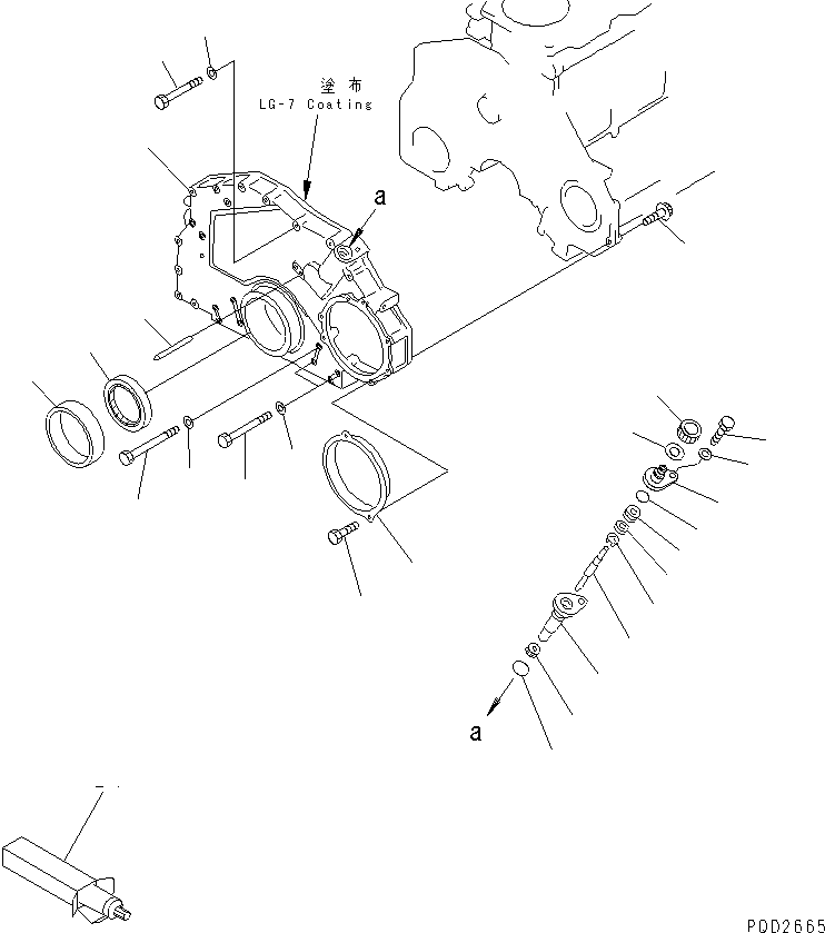 Engines Komatsu / 6D125-1AB-N S/N 47990-UP(6d125-mc) / FRONT COVER(030200 : A2040-A3A6)