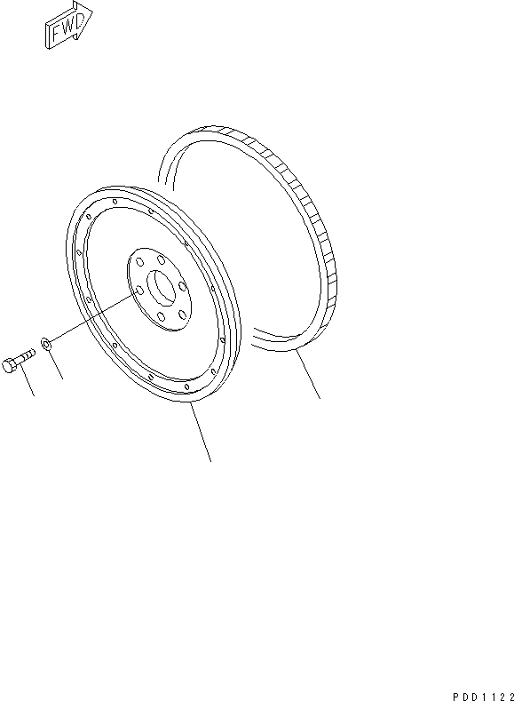 Engines Komatsu / 6D125-1AB-N S/N 47990-UP(6d125-mc) / FLYWHEEL(030260 : A2230-A3A6)