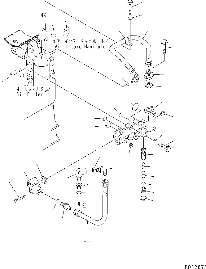 Engines Komatsu / 6D125-1AB-N S/N 47990-UP(6d125-mc) / OIL ADAPTER(030380 : A3110-B3B1)