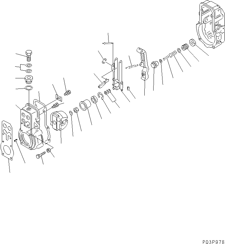 Engines Komatsu / 6D125-1AB-N S/N 47990-UP(6d125-mc) / FUEL INJECTION PUMP (GOVERNOR) (1/2) (WITH MECHANICAL GOVERNOR)  (INNER PARTS)(030530 : A4010-D3B7)