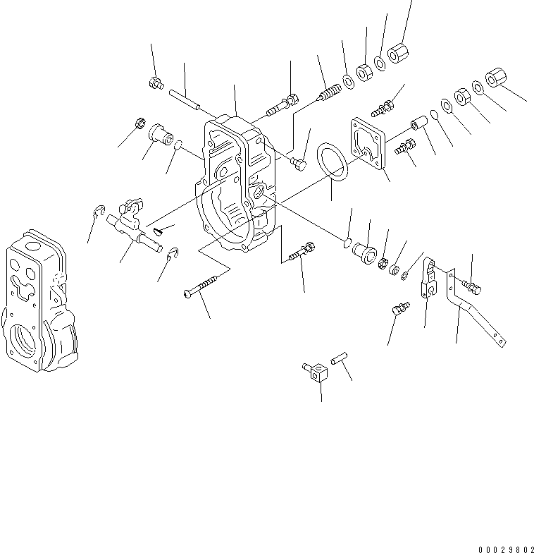Komatsu parts book diagram for 6D125-1A-EA S/N 10001-UP: FUEL INJECTION PUMP (GOVERNOR) (2/2) (INNER PARTS)(#19771-)