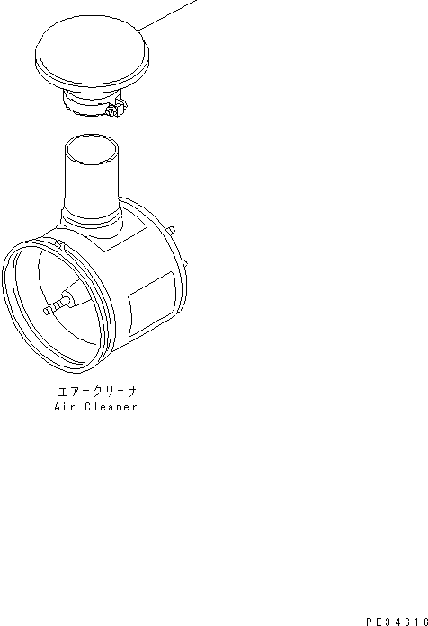 Engines Komatsu / 6D125E-2D-5 S/N 60721-UP(6d125e4c) / AIR CLEANER CAP(#64065-80454)(030130 : A1470-A3A3)