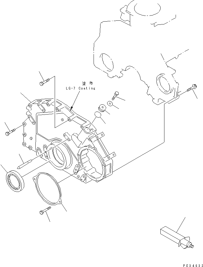 Engines Komatsu / 6D125E-2D-5 S/N 60721-UP(6d125e4c) / FRONT COVER(#64065-75757)(030330 : A2040-A3E8)