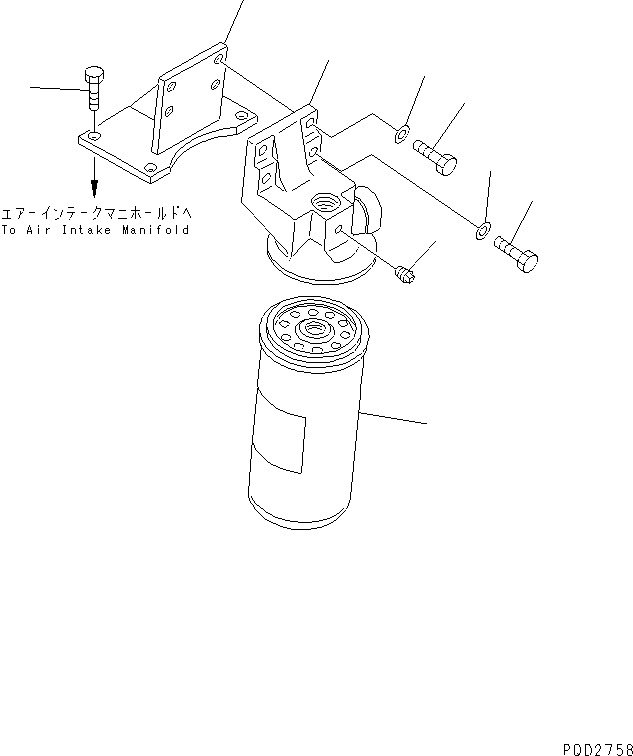 Engines Komatsu / 6D125E-2D-5 S/N 60721-UP(6d125e4c) / OIL FILTER(#64065-)(030540 : A3110-A3E9)