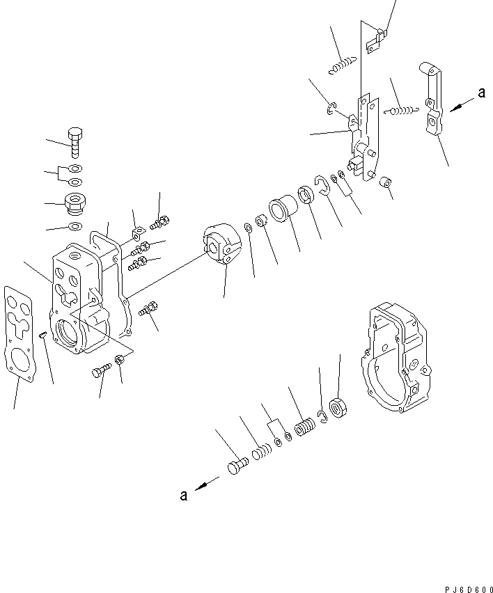 Engines Komatsu / 6D125E-2D-5 S/N 60721-UP(6d125e4c) / FUEL INJECTION PUMP (GOVERNOR) (1/2) (INNER PARTS)(#64065-)(030630 : A4010-D3L1)