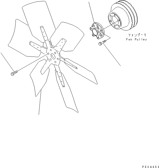 Engines Komatsu / 6D125E-2D-5 S/N 60721-UP(6d125e4c) / COOLING FAN(#64065-)(030800 : A5030-A3A6)