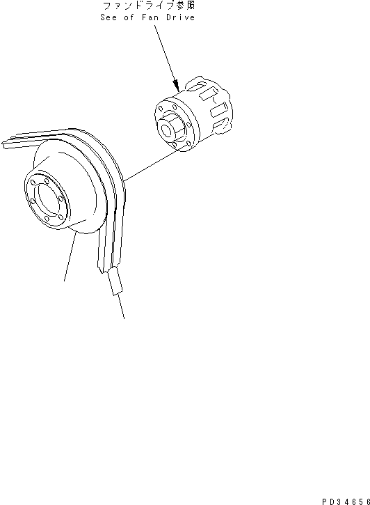 Engines Komatsu / 6D125E-2D-5 S/N 60721-UP(6d125e4c) / FAN PULLEY (NON HARDENING PULLEY) (NOISE SUPPRESSION SPEC.) (FOR 13A ALTERNATOR)(#64065-)(030820 : A5050-A3A6)
