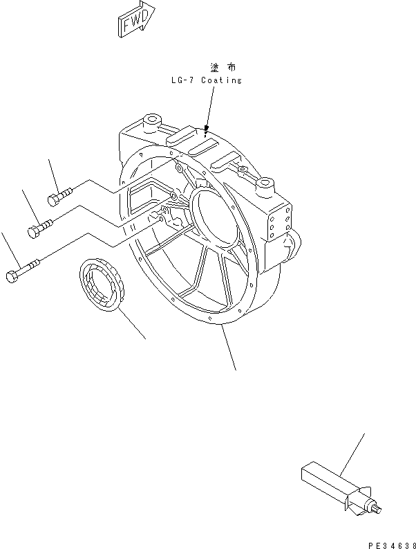 Engines Komatsu / 6D125E-2F-5 S/N 60721-UP(6d125e7r) / FLYWHEEL HOUSING(#64065-)(030340 : A2210-A3A4)