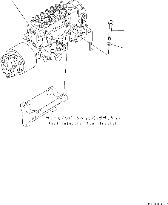 Engines Komatsu / 6D125E-2F-5 S/N 60721-UP(6d125e7r) / FUEL INJECTION PUMP MOUNTING(#64065-)(030530 : A4010-A3L1)