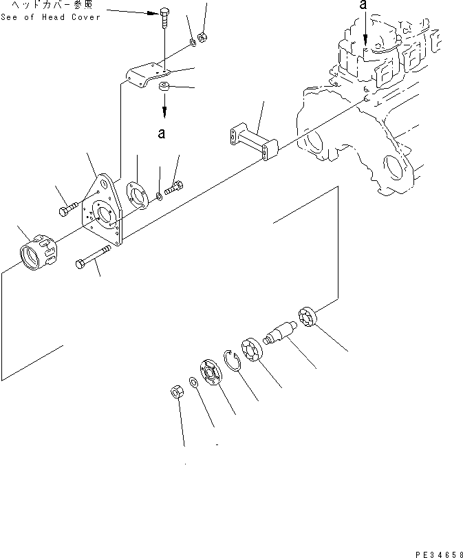 Engines Komatsu / 6D125E-2F-5 S/N 60721-UP(6d125e7r) / FAN DRIVE(#64065-)(030760 : A5060-A3E7)