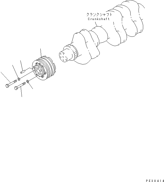 Engines Komatsu / 6D125E-2A-5 S/N 60721-UP(6d125e9r) / CRANK PULLEY(030710 : A2370-A3A1)