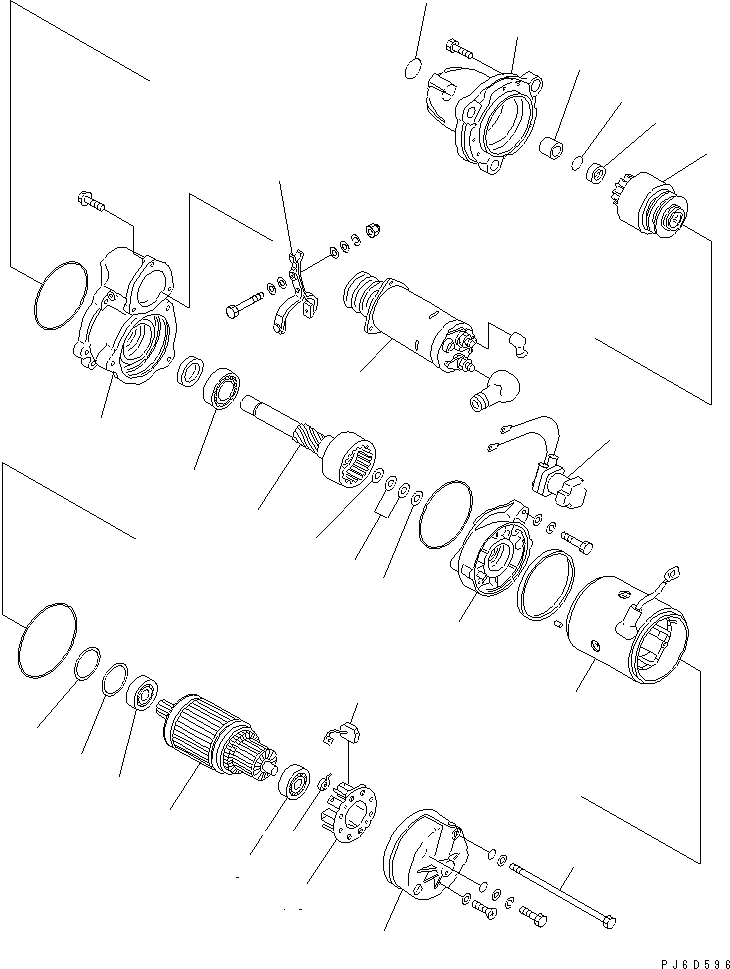 Engines Komatsu / 6D125E-2A-5 S/N 60721-UP(6d125e9r) / STARTING MOTOR (11KW) (COLD TERRAIN SPEC.) (INNER PARTS)(#86009-)(031800 : A6210-B3D9A)