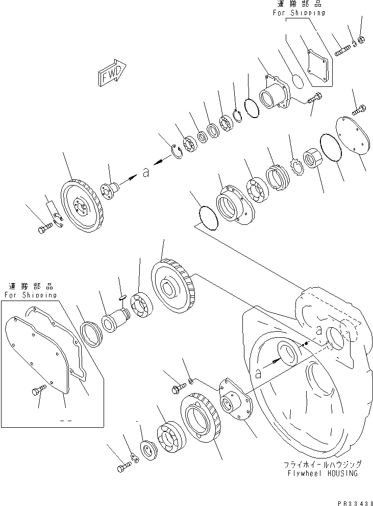 Engines Komatsu / 6D140-1A S/N 11200-UP(6d140-1r) / POWER TAKE OFF(060100 : 0225)