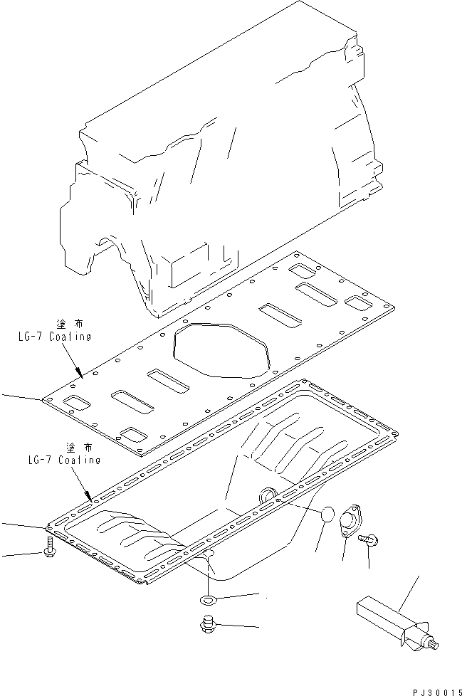 Engines Komatsu / 6D95L-1C S/N 10001-UP(6d95l-0c) / OIL PAN(#10001-33694)(060030 : 0211)