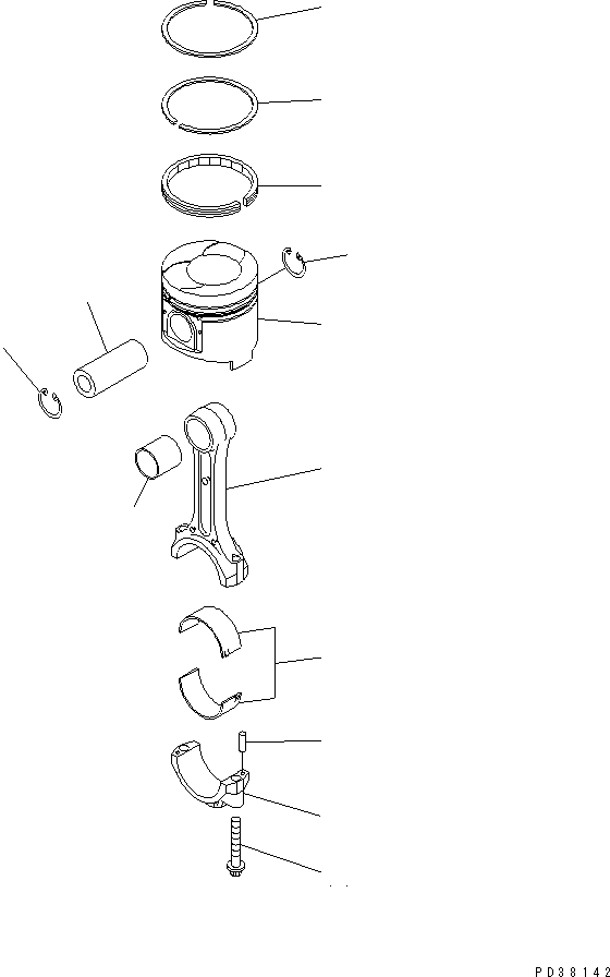 Engines Komatsu / 6D95L-1C S/N 10001-UP(6d95l-0c) / PISTON AND CONNECTING ROD(060090 : 0235)