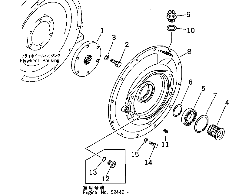 Engines Komatsu / 6D95L-1B S/N 10001-UP(6d95l-0r) / POWER TAKE OFF(060080 : 0225)