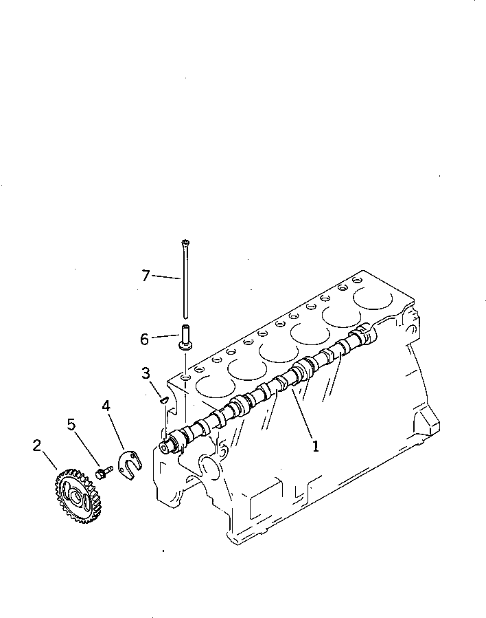 Engines Komatsu / 6D95L-1B S/N 10001-UP(6d95l-0r) / CAMSHAFT AND TAPPET(#10001-10008)(060110 : 0241)
