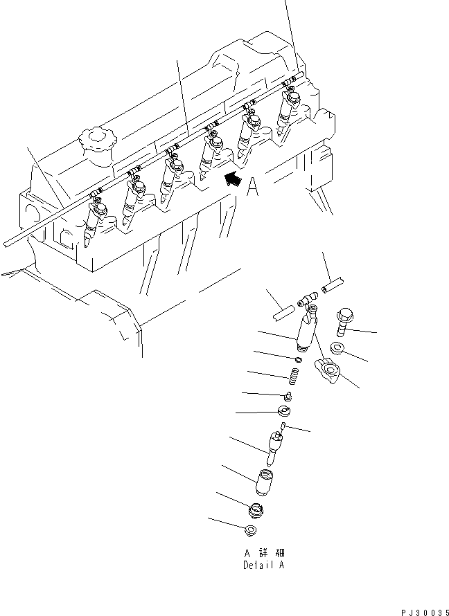 Engines Komatsu / 6D95L-1B S/N 10001-UP(6d95l-0r) / FUEL NOZZLE AND SPILL PIPE(120040 : 0421)