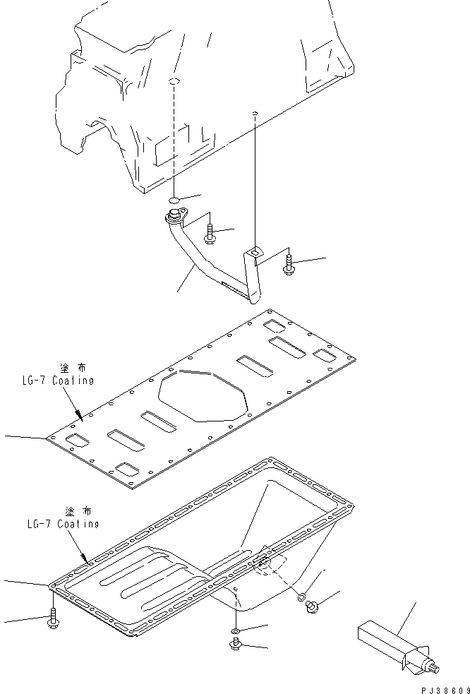 Engines Komatsu / 6D95L-1AC-TR S/N 96999-UP(6d95l-6c) / OIL PAN AND SUCTION TUBE(#100413-)(030140 : A2110-A0A7)