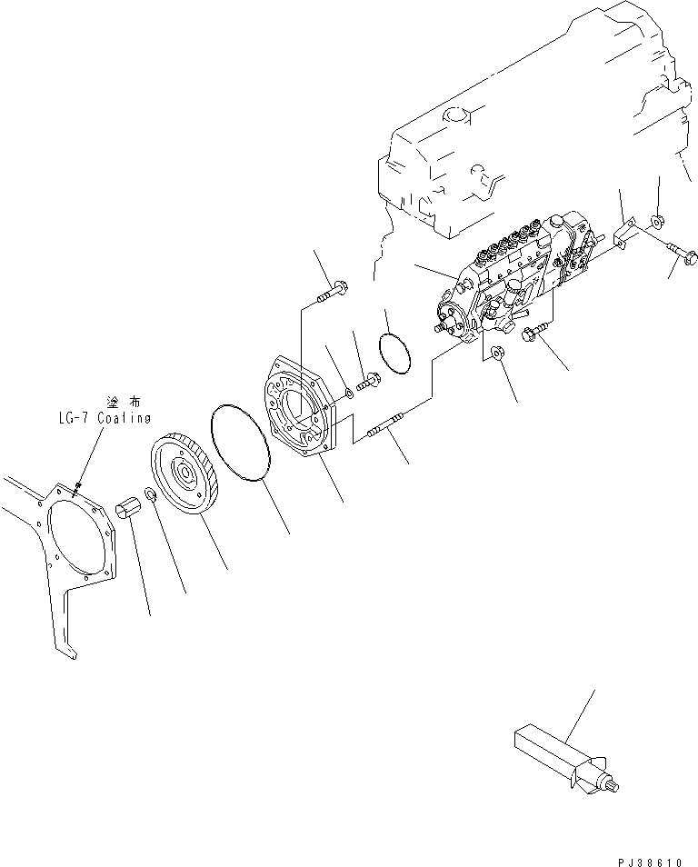 Engines Komatsu / 6D95L-1AC-TR S/N 96999-UP(6d95l-6c) / FUEL INJECTION PUMP MOUNTING (WITHOUT STOP MOTOR)(#100413-)(030270 : A4010-A0B1)