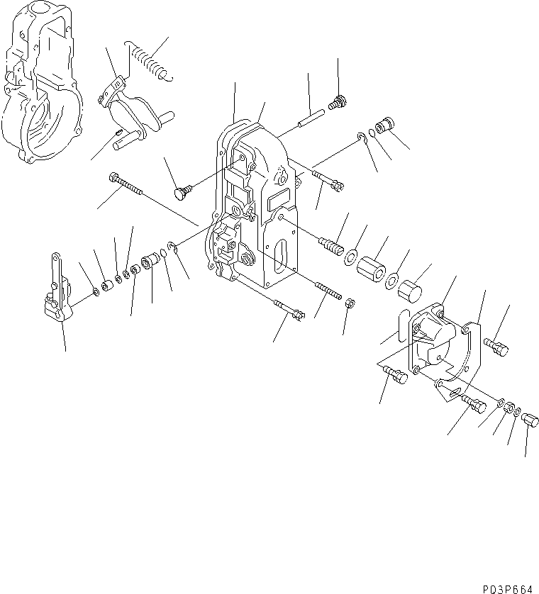 Engines Komatsu / 6D95L-1AC-TR S/N 96999-UP(6d95l-6c) / FUEL INJECTION PUMP (GOVERNOR) (2/2) (WITHOUT STOP MOTOR)        (INNER PARTS)(#100413-)(030310 : A4010-E0B1)