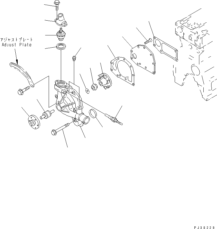Engines Komatsu / 6D95L-1AC-TR S/N 96999-UP(6d95l-6c) / WATER PUMP(030400 : A5010-A0A1)