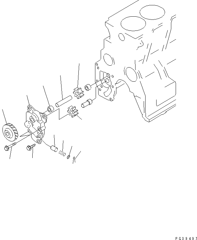 Engines Komatsu / 6D95L-1AD S/N 96999-UP(6d95l-8c) / OIL PUMP (HIGH ALTITUDE SPEC.)(030320 : A2010-B0A5)