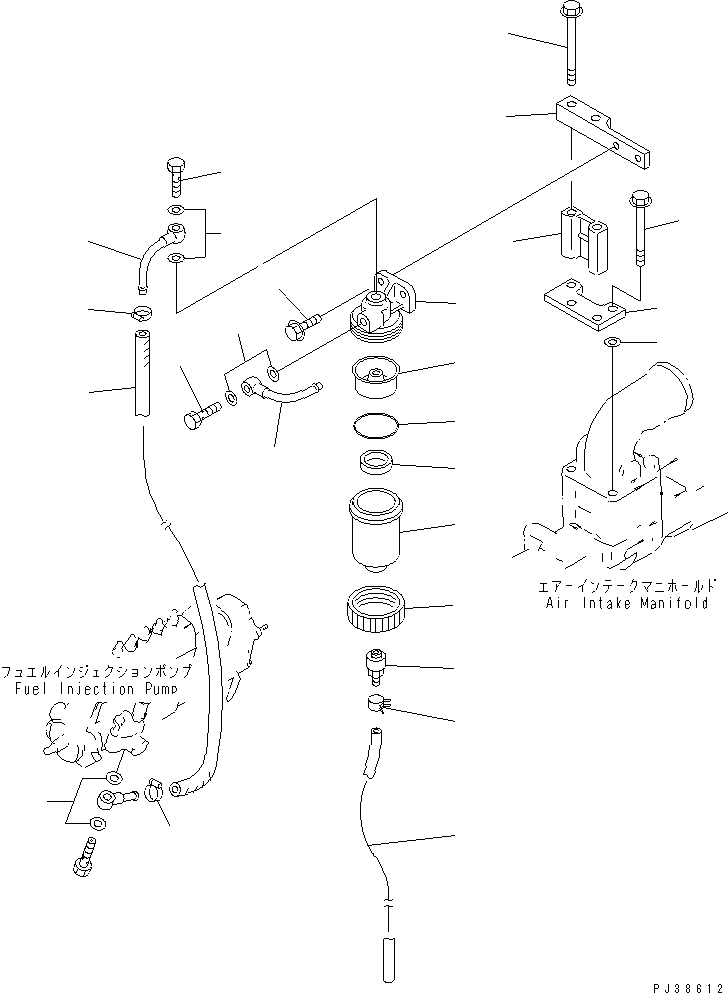 Engines Komatsu / 6D95L-1AD S/N 96999-UP(6d95l-8c) / WATER SEPARATOR (FOR 15A ALTERNATOR)(030730 : A4130-A1A1)