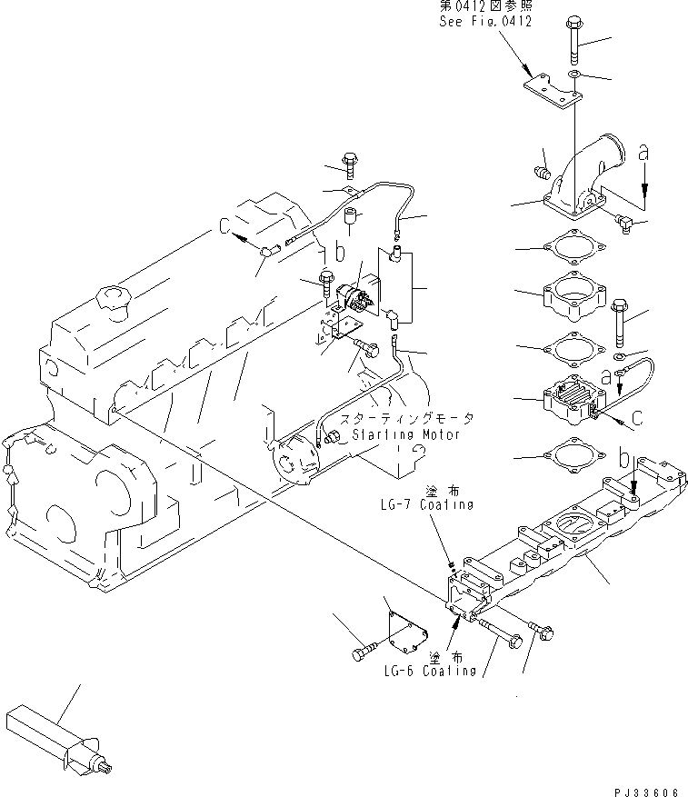 Engines Komatsu / 6D95L-1AA S/N 29222-UP(6d95l-9c) / AIR INTAKE MANIFOLD AND CONNECTION (FOR ZIMBABWE)(030090 : 0134)