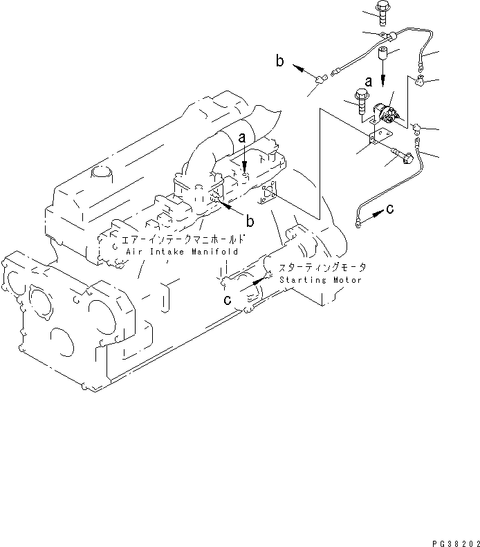 Komatsu parts book diagram for 6D95L-1AC-S S/N 96999-UP: HEATER SWITCH
