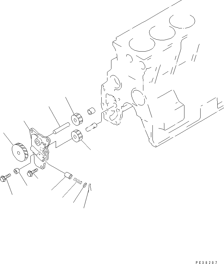 Komatsu parts book diagram for 6D95L-1AC-S S/N 96999-UP: OIL PUMP