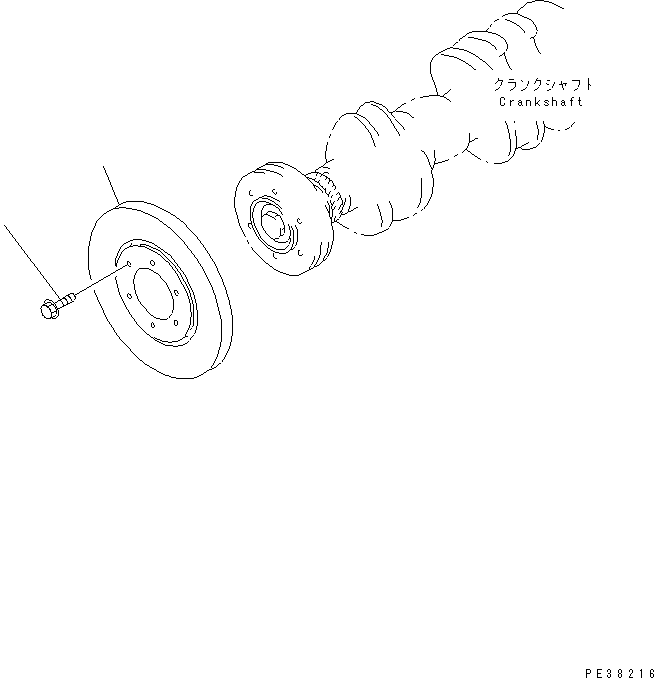 Komatsu parts book diagram for 6D95L-1AC-S S/N 96999-UP: DAMPER