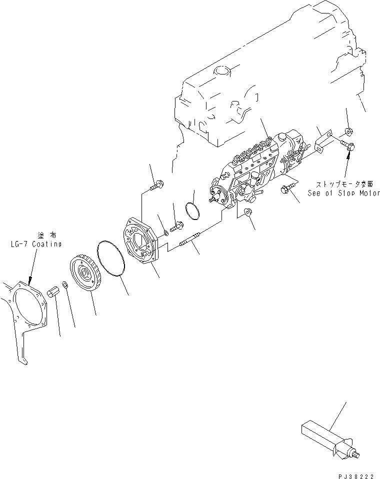 Engines Komatsu / 6D95L-1AC-TM S/N 96999-UP(6d95l-br) / FUEL INJECTION PUMP MOUNTING(#100413-)(030270 : A4010-A0A1)