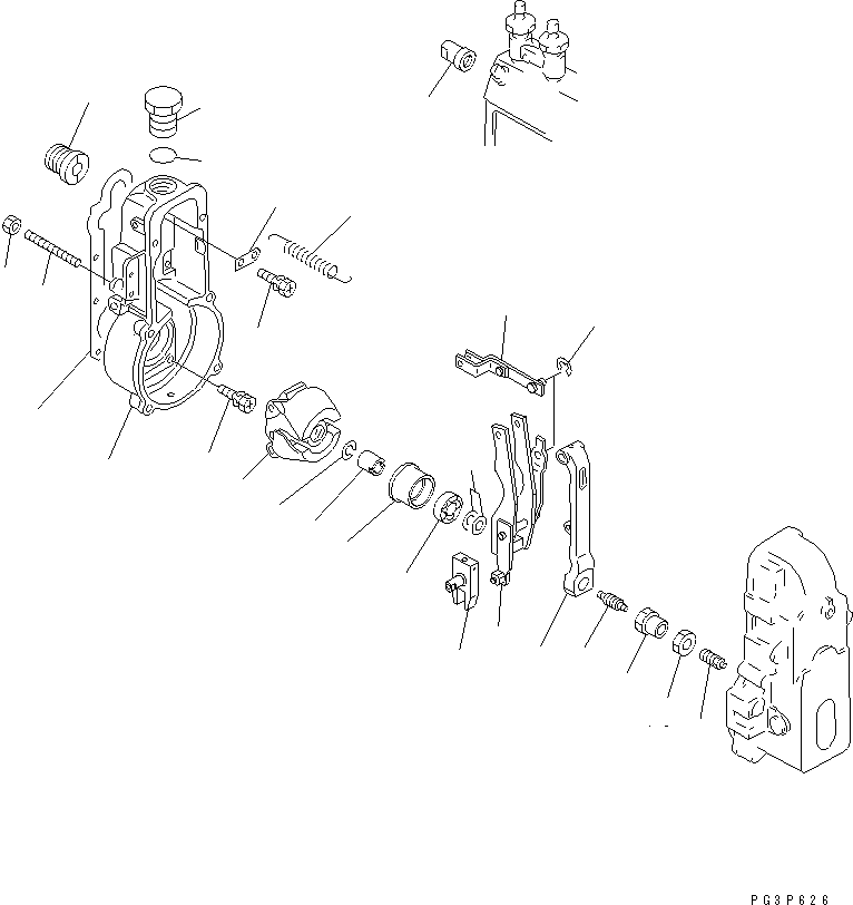 Engines Komatsu / 6D95L-1AC-TM S/N 96999-UP(6d95l-br) / FUEL INJECTION PUMP (GOVERNOR) (1/2) (INNER PARTS)(#100413-)(030300 : A4010-D0A1)