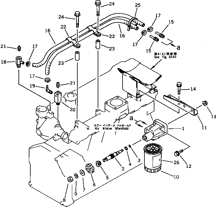 Engines Komatsu / 6D95L-1L S/N 10001-UP(6d95l-ec) / CORROSION RESISTOR AND PIPING (HIGH ALTITUDE SPEC.)(#10001-27355)(150040 : 0522)