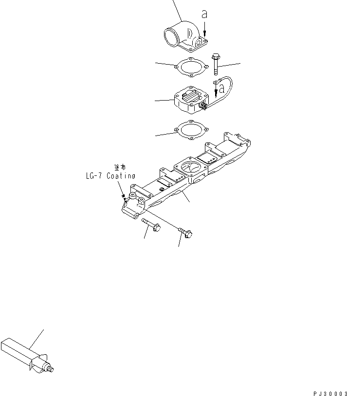 Engines Komatsu / 6D95L-1A S/N 10001-UP(6d95l-ic) / AIR INTAKE MANIFOLD AND CONNECTION(#10001-10008)(030040 : 0131)