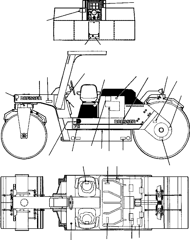 Rollers DRESSTA / 712 & 714 S/N 61880-UP(712714) / PRODUCT GRAPHICS 712(02-004 : 02-004)
