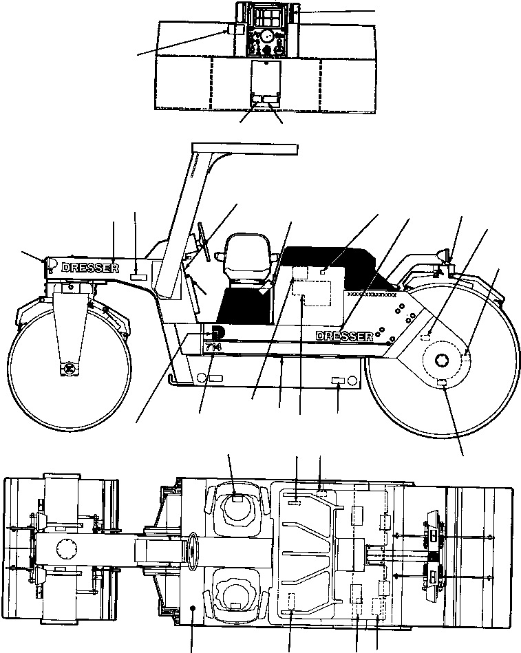 Rollers DRESSTA / 712 & 714 S/N 61880-UP(712714) / PRODUCT GRAPHICS 714(02-006 : 02-006)