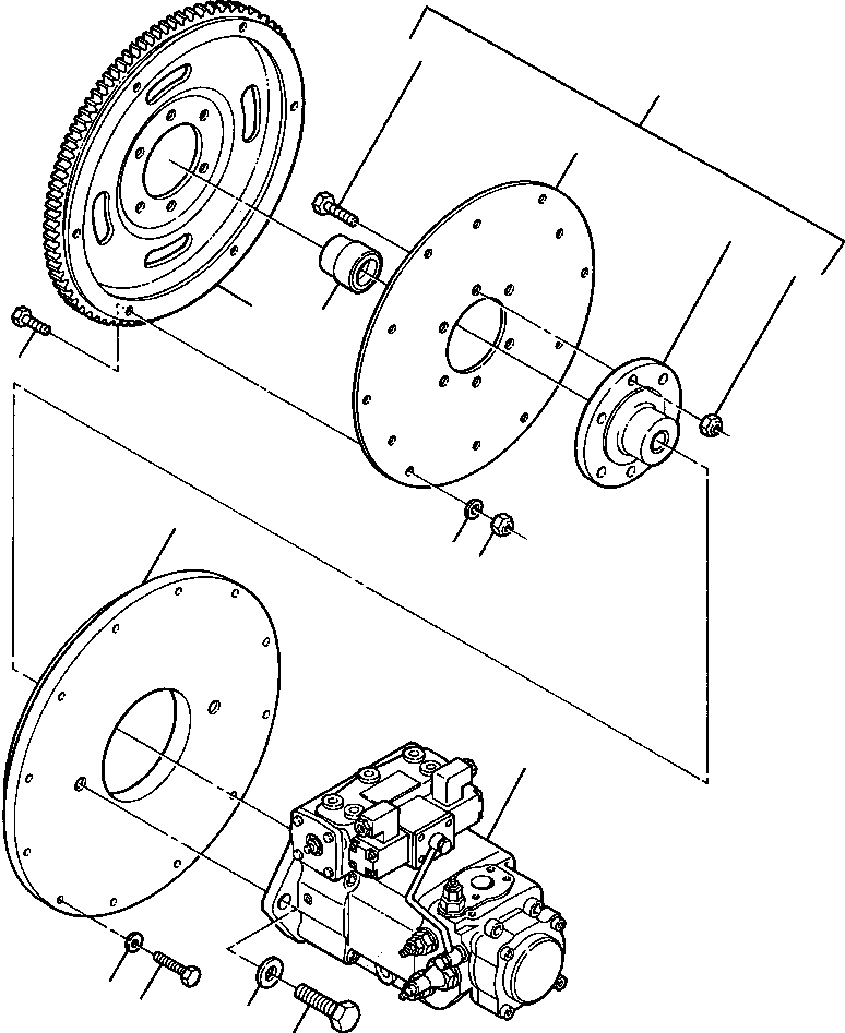 Rollers DRESSTA / 712 & 714 S/N 61880-UP(712714) / PUMP DRIVE(10-020 : 10-020)