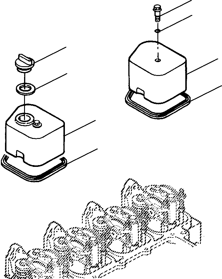 Rollers DRESSTA / 712 & 714 S/N 61880-UP(712714) / VALVE COVERS(E1-008 : E1-008)