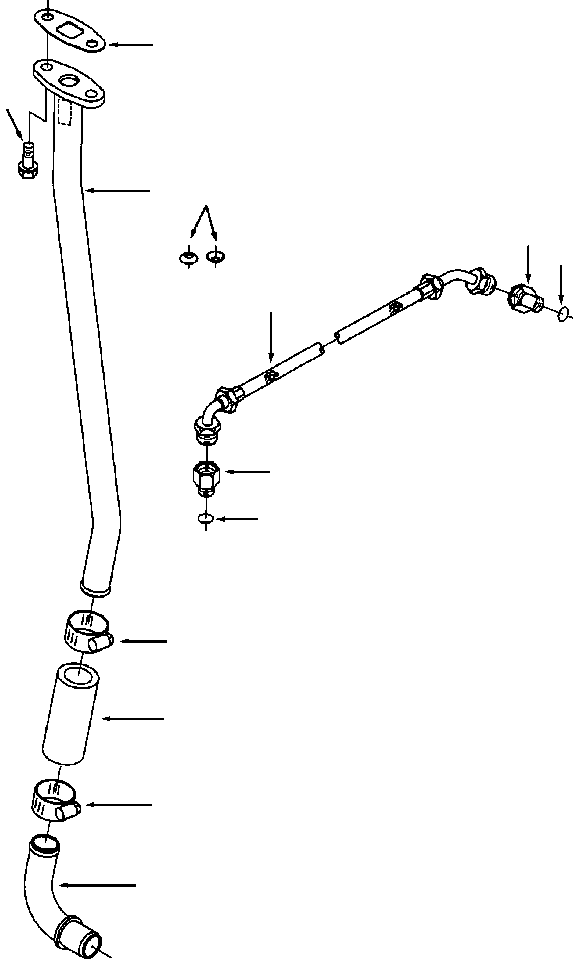 Rollers DRESSTA / 712 & 714 S/N 61880-UP(712714) / TURBOCHARGER OIL DRAIN(E1-014 : E1-014)