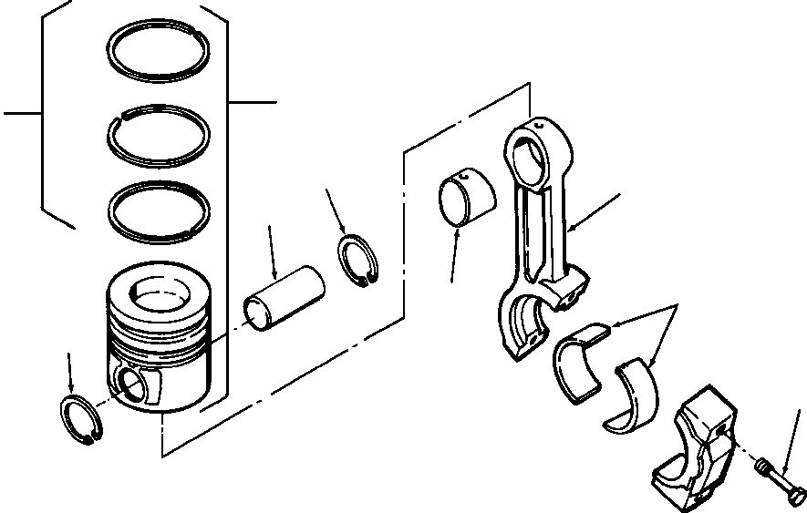 Rollers DRESSTA / 712 & 714 S/N 61880-UP(712714) / PISTON & CONNECTING ROD W/ TURBOCHARGER(E2-014 : E2-014)