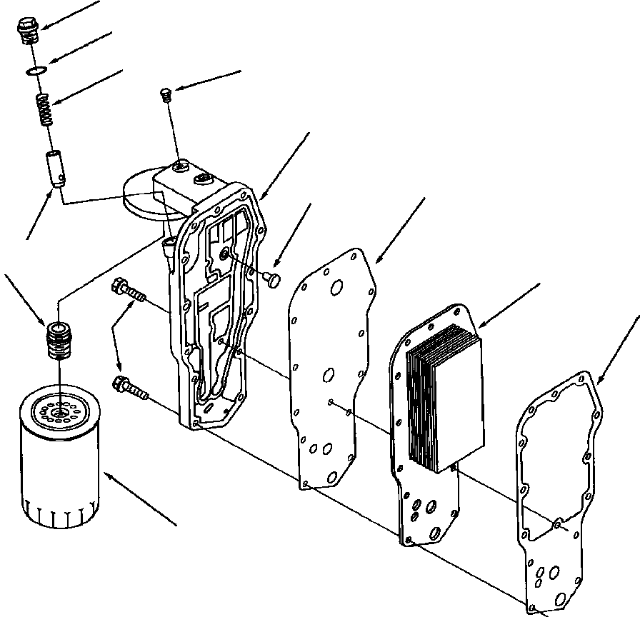 Rollers DRESSTA / 712 & 714 S/N 61880-UP(712714) / LUBE OIL COOLER W/ TURBOCHARGER(E3-006 : E3-006)