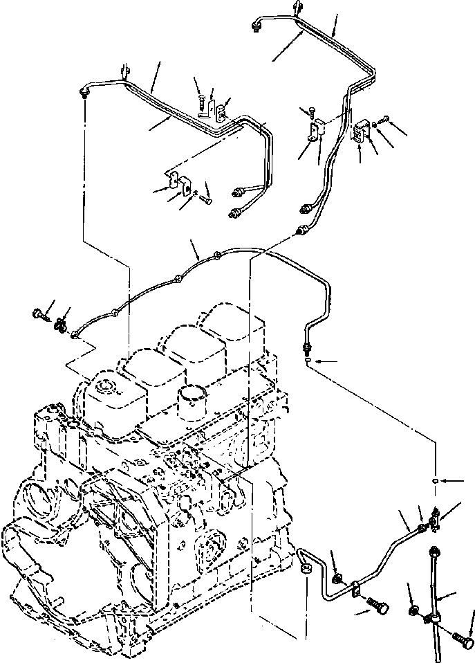 Rollers DRESSTA / 712 & 714 S/N 61880-UP(712714) / FUEL PLUMBING W/ TURBOCHARGER(E4-004 : E4-004)
