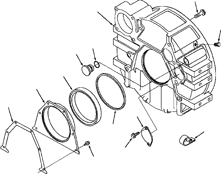 Rollers DRESSTA / 712 & 714 S/N 61880-UP(712714) / FLYWHEEL HOUSING(E8-004 : E8-004)